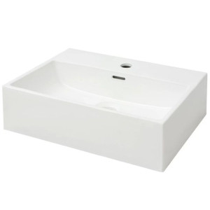 Umywalka ceramiczna z otworem na baterię 51,5x38,5x15 cm, biała