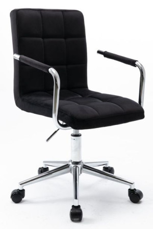 Fotel Obrotowy Q-022 Czarny Velvet