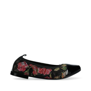 Czarne baleriny w kwiaty 35
