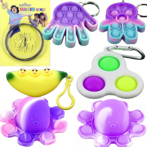 POP IT Zabawki Sensoryczne Antystres Gniotka 6 szt