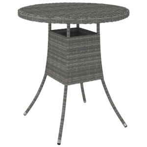Stolik ogrodowy, szary, 70x70x73 cm, polirattan
