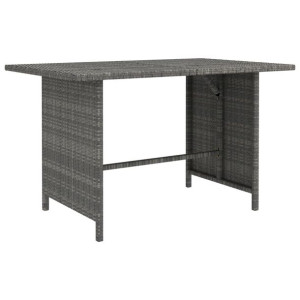 Stół ogrodowy, jadalniany, szary, 110x70x65 cm, rattan PE