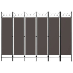 Parawan 6-panelowy, antracytowy, 240 x 180 cm