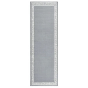 Chodnik dywanowy, BCF, szary z motywem, 100x300 cm