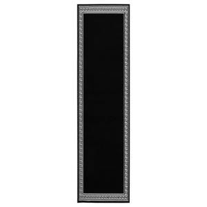 Chodnik dywanowy, BCF, czarny z motywem, 100x450 cm