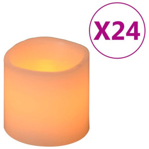 Świece LED, elektryczne, pilot i timer, 24 szt., ciepła biel