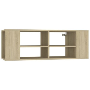 Wisząca szafka pod TV, dąb sonoma, 102x35x35 cm, płyta wiórowa