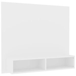 Szafka ścienna pod TV, biała, 102 x 23,5 x 90 cm, płyta wiórowa