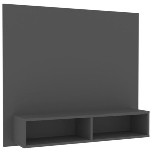 Szafka ścienna pod TV, szara, 102 x 23,5 x 90 cm, płyta wiórowa