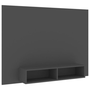 Wisząca szafka pod TV, szara, 135 x 23,5 x 90 cm, płyta wiórowa