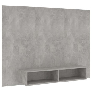 Wisząca szafka pod TV, szarość betonu, 135 x 23,5 x 90 cm