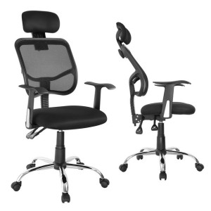 Siatkowe ergonomiczne krzesło biurowe ERGOOFFICE.EU, z wysokim oparciem, re