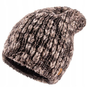 Ciepła czapka z wełny Alpaki beany Woolk brązowa