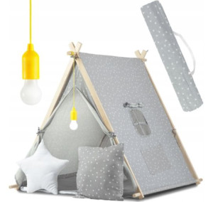 Tipi Namiot Dla Dzieci Domek Poduszki Lampka Led
