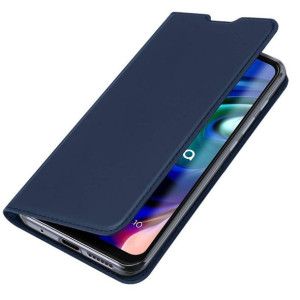Etui MOTOROLA MOTO G10 / G30 z klapką Dux Ducis skórzane Skin Leather grana