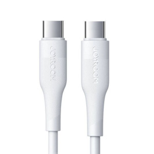 Joyroom kabel przewód USB Typ C - USB Typ C Power Delivery 60W 3A 0,25m bia