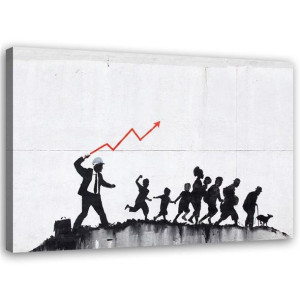 Obraz na płótnie, Banksy Ekomoniczna polityka 100x70