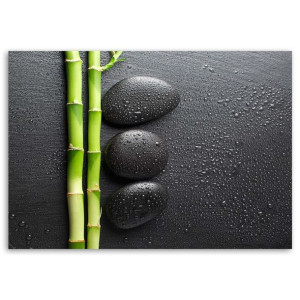 ZEN SPA Bambus i kamienie  1-częściowy OBRAZ NA ŚCIANĘ 90x60