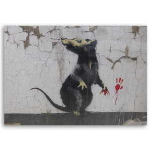 Obraz na płótnie, Banksy Łapa szczura, 1-częściowy 60x40