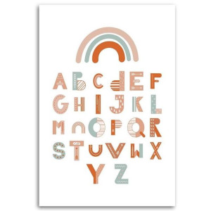 Obraz DZIECIĘCY na płótnie, Alfabet Kolorowe Literki 1-częściowy 80x120