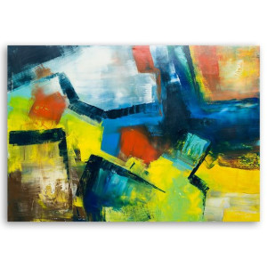 KOLOROWA ABSTRAKCJA Obraz DO POKOJU DZIECKA ,1-częściowy 90x60