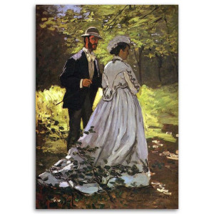 Obraz na płótnie, Bazille and Camille - C. Monet, reprodukcja, 1-częściowy