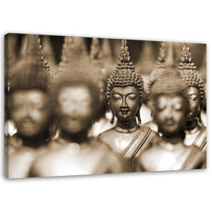 60X40 cm Obraz na płótnie, Budda BRĄZOWY DEKORACYJNY