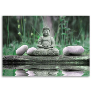 Obraz na płótnie, Budda nad wodą, 1-częściowy 120x80