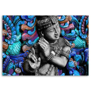 Obraz na płótnie, Budda na mozaikowym tle, 1-częściowy 100x70