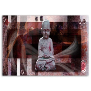 Obraz na płótnie, Budda z figurami geometrycznymi, 1-częściowy 60x40