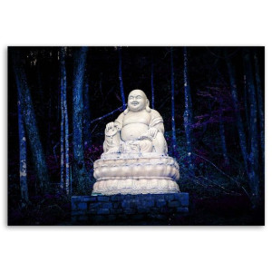 Obraz na płótnie, Budda w lesie, 1-częściowy 120x80