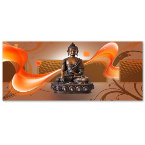 Obraz na płótnie, Brązowy Budda, 1-częściowy 150x50