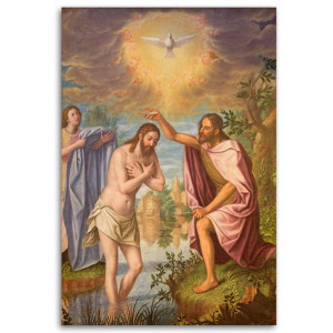 Obraz na płótnie, Chrzest Chrystusa w Jordanie Granada, 1-częściowy 40x60
