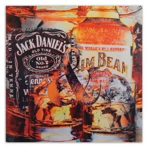 Obraz na płótnie, Dwa drinki Whisky 60x60