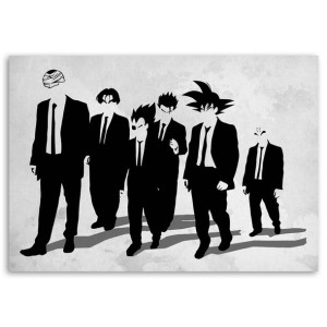 Obraz na płótnie, Eleganckie postacie anime w garniturach, 1-częściowy 100x