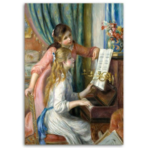 Obraz na płótnie, Dziewczęta przy pianinie - A. Renoir, reprodukcja, 1-częś
