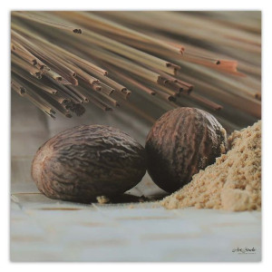 Obraz na płótnie, Dwie brązowe pestki 30x30