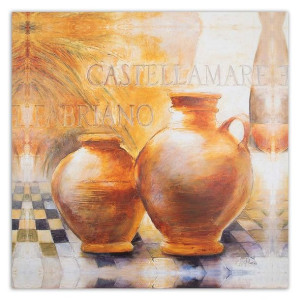 Obraz na płótnie, Dwa pomarańczowe dzbany 60x60