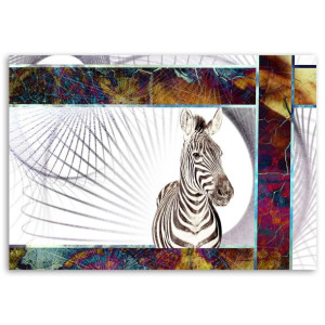 Obraz na płótnie, Intrygująca zebra, 1-częściowy 120x80