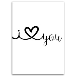 Obraz na płótnie, I love you, 1-częściowy 60x90