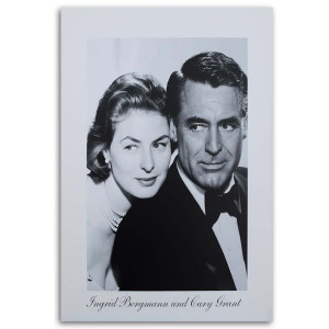 Obraz na płótnie, Ingrid Bergmann i Cary Grant 70x100