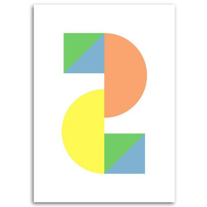 Obraz na płótnie, Kolorowe figury geometryczne, 1-częściowy 80x120