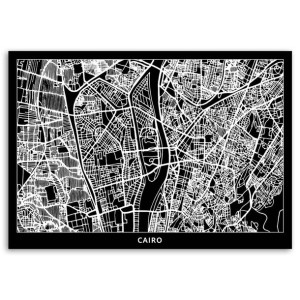 Obraz na płótnie, Kair - plan miasta, 1-częściowy 60x40