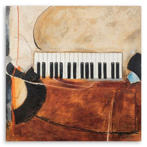 Obraz na płótnie, Klawisze pianina abstrakcja, 1-częściowy 50x50