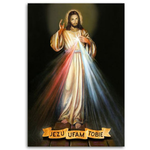 Obraz na płótnie, Jezu ufam Tobie, 1-częściowy 70x100