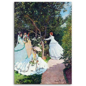 Obraz na płótnie, Kobiety w ogrodzie - C. Monet, reprodukcja, 1-częściowy 6