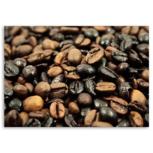 Obraz na płótnie, Czarne i brązowe ziarna kawy, 1-częściowy 60x40