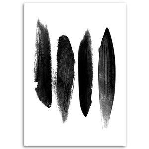 Obraz na płótnie, Czarne pasy w pionie, 1-częściowy 60x90