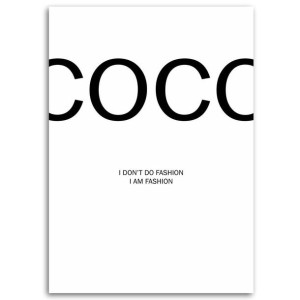Obraz na płótnie, Cytat Coco Chanel, 1-częściowy 60x90