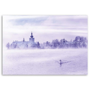 Obraz na płótnie, Mgliste jezioro, 1-częściowy 90x60